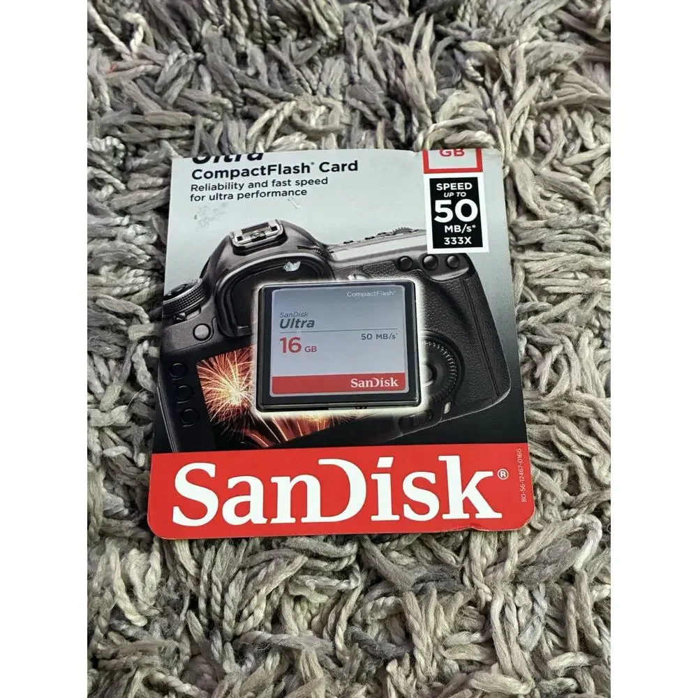 Sandisk Ultra CompactFlash Memory Card - 16 GB 50 MB/s (SDCFHS-016G-A46) NEW